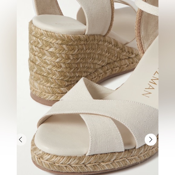 Stuart Weitzman Cream Wedge Sandals - never worn - Picture 2 of 7